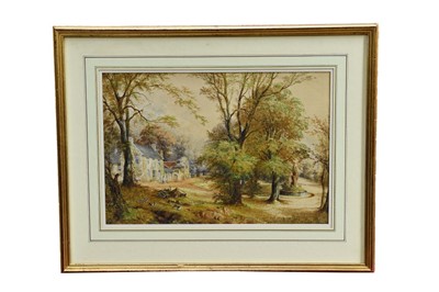 Lot 1601 - Waller Hugh Paton (1828-1895) watercolour - a country house in woodland, signed and dated 1850, in glazed gilt frame