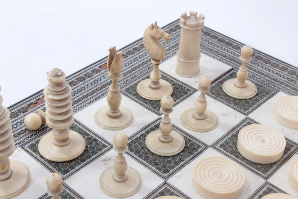 Lot 1296 - Collection of 19th century ivory and