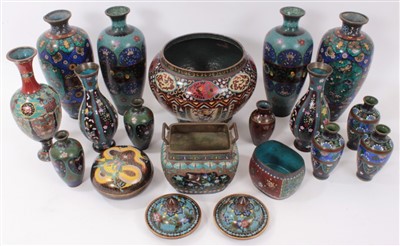 Lot 1298 - Collection of 20th century Japanese cloisonné