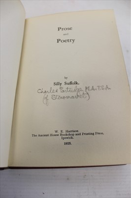 Lot 2349 - Charles Partridge M.A., F.S.A. (Of Stowmarket) ‘Silly Suffolk’ - Prose and Poetry, published 1925, with dedication from the author to Basil Oliver, gilt tooled leather binding