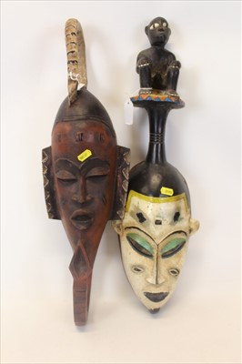 Lot 3501 - Two old African ceremonial masks