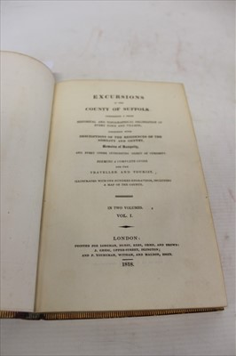 Lot 2336 - (Cromwell, Thomas Kitson) Excursions through Suffolk, 1818, 1819, 2 Vols