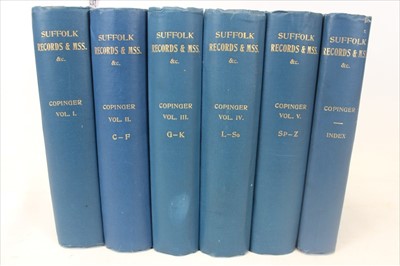 Lot 2343 - Copinger - Suffolk Records and MSS 6 Vols. 1984