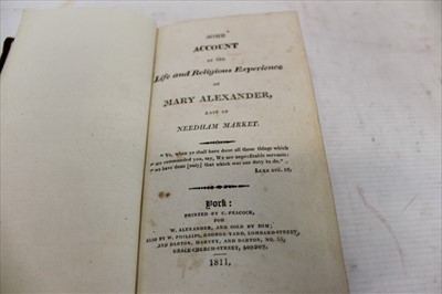 Lot 2344 - Stowmarket, Needham Market and District, Some Account of the Life and Religious Experience of Mary Alexander, Late of Needham Market, 1811, History of Chelsworth 1850, plus 12 other works, mostly m...
