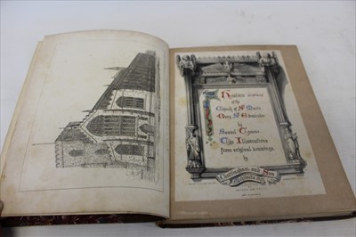 Lot 2346 - Bury St Edmunds - Tymms Historie of the Church of St, Marie, 1854 title with letters hand-coloured, together with Gillingwater’s Historic and Descriptive Account of St. Edmunds Bury 1804, fine copy...
