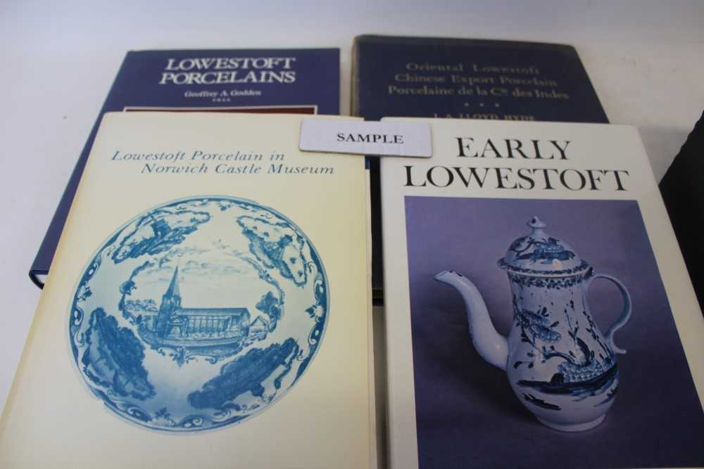 Lot 2364 - Lowestoft Porcelain - to include Levene ‘Inscribed Lowestoft Porcelain’, J. A. Lloyd Hyde -Oriental Lowestoft Chinese Export Porcelain, 1954 second edition limited to 1500 copies, S. F. Brown exhib...