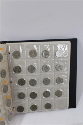 Lot 31 - G.B. A coin album containing mixed pre-1920 and pre-1947 silver coinage (qty)