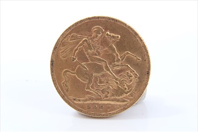 Lot 36 - G.B. gold sovereign Edward VII 1907 VF (1 coin)