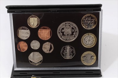 Lot 41 - G.B. The Royal Mint proof coin year set 2009 to include Kew Gardens 50 pence (N.B. in black leather case with Certificate of Authenticity) (1 coin set)
