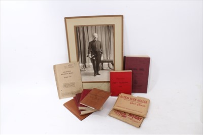 Lot 577 - Group of First World War and later training manuals and other ephemera to include Ration books