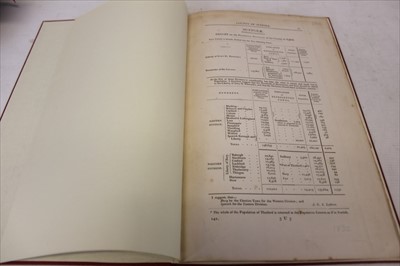 Lot 2389 - Report on the Proposed Division of Suffolk, 1832, with five folding maps, modern red cloth binding