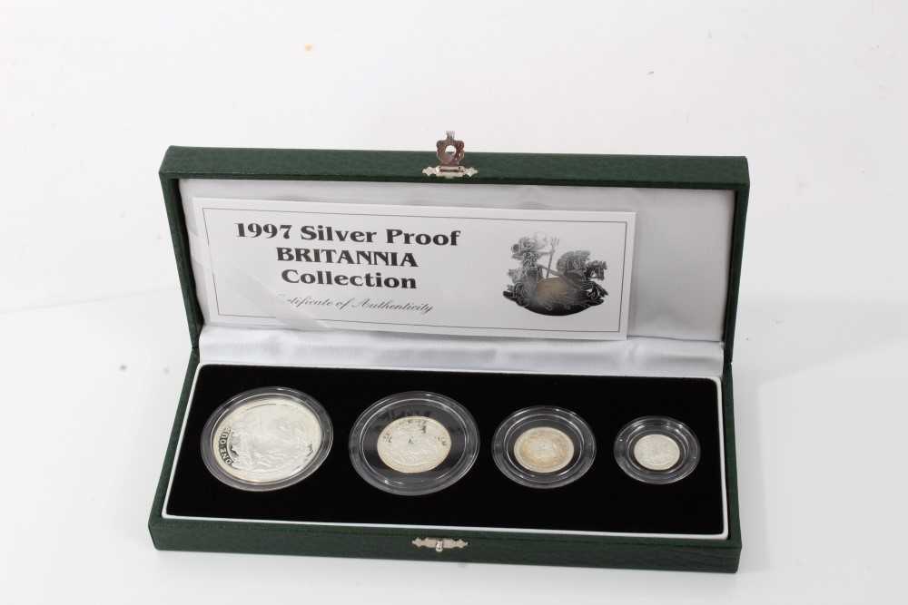 Lot 48 - G.B. The Royal Mint Britannia silver proof four coin set 1997 (N.B. cased with Certificate of Authenticity) (1 coin set)