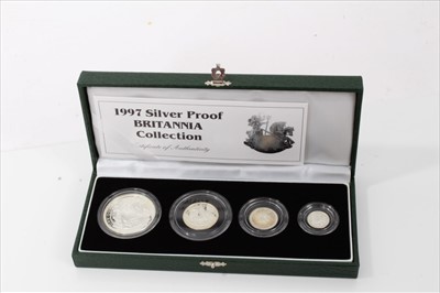 Lot 48 - G.B. The Royal Mint Britannia silver proof four coin set 1997 (N.B. cased with Certificate of Authenticity) (1 coin set)