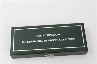 Lot 49 - G.B. The Royal Mint Britannia silver proof four coin set 2005 (N.B. cased with Certificate of Authenticity) (1 coin set)