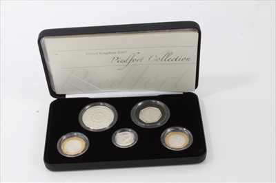 Lot 53 - G.B. The Royal Mint silver Piedfort five coin collection 2007