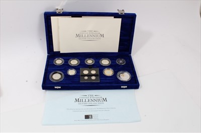 Lot 58 - G.B. The Royal Mint Millenium silver proof collection thirteen coin set 2000 (N.B. cased with Certificate of Authenticity) (1 coin set)