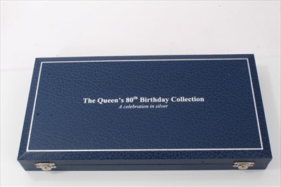 Lot 60 - G.B. The Royal Mint Queen's 80th Birthday silver proof collection, thirteen coin set 2006 (N.B. cased with Certificate of Authenticity) (1 coin set)