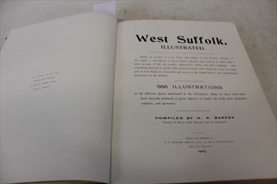 Lot 2393 - West Suffolk Illustrated, East Suffolk Illustrated, compiled by H. R. Barker, 1907 and 1908/9 respectively, half calf, the latter well rebound. (2)