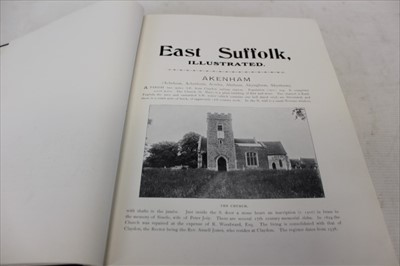 Lot 2393 - West Suffolk Illustrated, East Suffolk Illustrated, compiled by H. R. Barker, 1907 and 1908/9 respectively, half calf, the latter well rebound. (2)