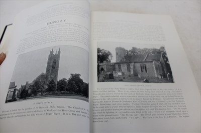 Lot 2393 - West Suffolk Illustrated, East Suffolk Illustrated, compiled by H. R. Barker, 1907 and 1908/9 respectively, half calf, the latter well rebound. (2)