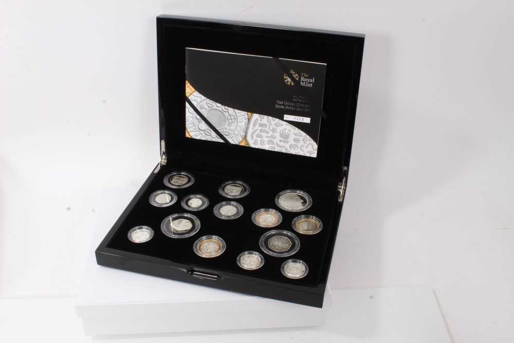 Lot 65 - G.B. The Royal Mint silver proof fourteen coin set 2011 (N.B. cased with Certificate of Authenticity) (1 coin set)