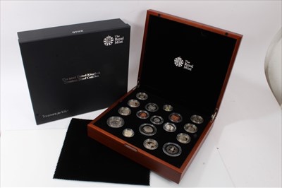 Lot 67 - G.B. The Royal Mint premium proof seventeen coin set 2016 (to include Queen's 90th Birthday £5) (N.B. cased with Certificate of Authenticity) (1 coin set)
