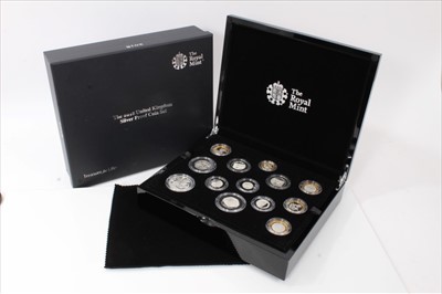 Lot 69 - G.B. The Royal Mint silver proof thirteen coin set 2018 to include 5th Birthday Prince George £5 (N.B. cased with Certificate of Authenticity)