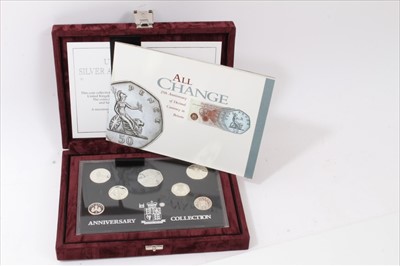 Lot 72 - G.B. The Royal Mint silver proof 25th Anniversary of Decimalisation seven coin collection 1996 (N.B. cased with Certificate of Authenticity) (1 coin set)