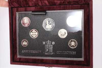 Lot 72 - G.B. The Royal Mint silver proof 25th Anniversary of Decimalisation seven coin collection 1996 (N.B. cased with Certificate of Authenticity) (1 coin set)