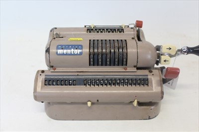 Lot 3592 - Vintage Muldivo Mentor mechanical calculator, circa 1960s, 29cm across