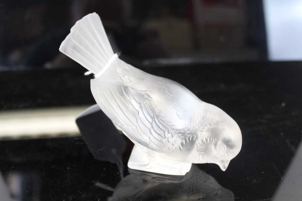 Lot 2093 - Lalique glass model of a bird, signed R Lalique, France
