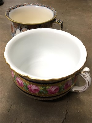 Lot 131 - Fine quality Victorian chamber pot and another