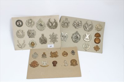 Lot 637 - Collection of 30 military cap badges, to include Scottish Regiments - Cameron Highlanders, Argyll and Sutherland Highlanders and others