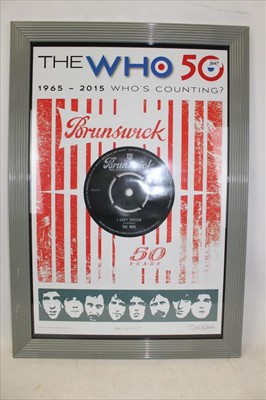 Lot 3647 - The Who - limited edition 50th Anniversary poster, signed by the artist 23 x 34 inches F&G