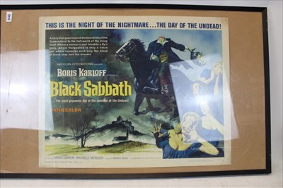 Lot 3648 - Black Sabbath - original USA half sheet poster 1964 for this classic horror film starring Boris Karloff, poster size 22 x 28 inches F&G