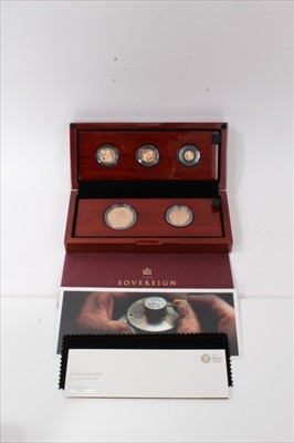 Lot 96 - G.B. The Royal Mint 5 coin gold proof set (N.B. cased with Certificate of Authenticity) (1 coin set)
