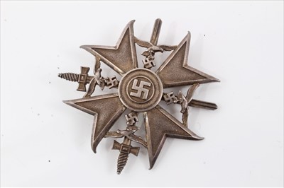 Lot 516 - Nazi Spanish Cross (silver with swords variant), stamped 835 to reverse