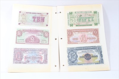 Lot 103 - World - mixed Banknotes x 291 many taken from circulation but E.F. to uncirculated issues noted from G.B. Armed Forces, Jamaica, Liban, Russia & other countries (qty)