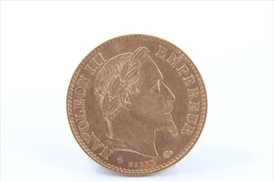 Lot 104 - France - gold Napolean III ten francs 1862BB EF (1 coin)