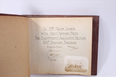 Lot 519 - Collection of military ephemera to include a Second World War scrap album, Second World War photograph album relating to R.A.F. Station Takoradi and a 1950's Army photograph Album