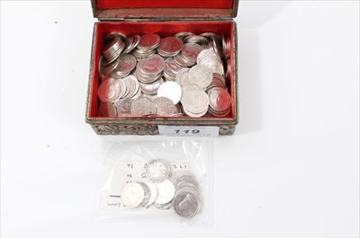 Lot 119 - G.B. Pre-1920 silver Threepences x 284 (N.B. all have been cleaned) otherwise various grades (284 coins)