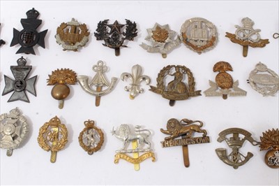 Lot 526 - Collection of forty British Military cap badges, to include Norfolk Regiment, Northamptonshire Regiment and Tank Corps