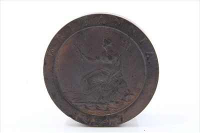 Lot 150 - G.B. George III copper Twopence 1797 (N.B. small edge bruises noted)