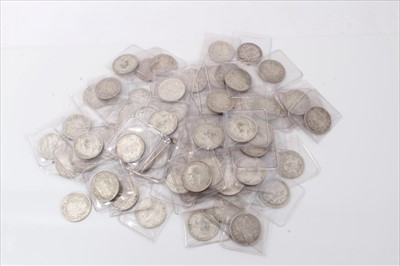 Lot 160 - G.B. mixed George V pre-1920 silver Half Crowns in better than average grades GF-GVF (75 coins)