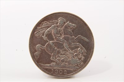 Lot 136 - G.B. silver Crown Edward VII 1902 F (1 coin)