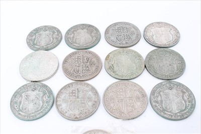 Lot 164 - G.B. mixed George V pre-1947 silver Half Crowns to inc 1925 x 3 G-AF, 1930 x 2 VG & other dates, many in better than average condition (13 coins)