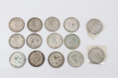 Lot 165 - G.B. mixed George V pre-1947 silver Florins to inc 1925 x 2 VG, 1932 x 6 G-GF & other dates some in better than average condition (14 coins)