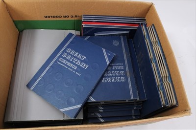 Lot 174 - G.B. mixed coinage to inc George VI pre-1947 George VI silver, coins of Great Britain sets x 6 UNC, bronze pennies 1950 x 3, Whitman coin folders x 23 & other issues (qty)