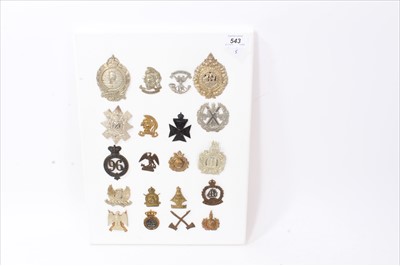 Lot 543 - Group of twenty cap badges to include Argyll and Sutherland Highlanders, Artists Rifles and County of London Yeomanry