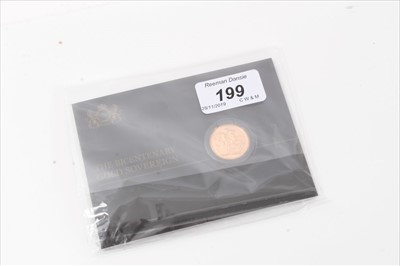 Lot 199 - G.B. The Royal Mint Bicentenary Elizabeth II Gold Sovereign 2017 UNC (in sleeve of issue) (1 coin)